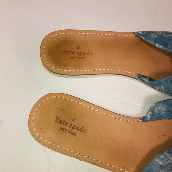 Kate Spade New York Indi Slide Sandal denim 7.5M - Picture 2 of 5
